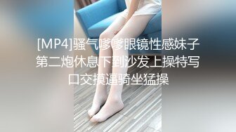 [MP4]骚气嗲嗲眼镜性感妹子第二炮休息下到沙发上操特写口交摸逼骑坐猛操