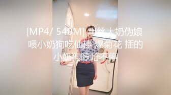 [MP4/ 540M] 黑丝大奶伪娘 喂小奶狗吃仙棒 爆菊花 插的小奶狗哼哈不停