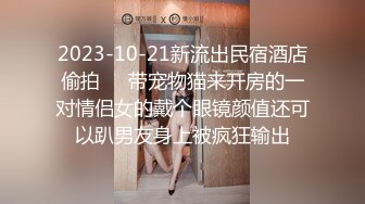 2023-10-21新流出民宿酒店偷拍❤️带宠物猫来开房的一对情侣女的戴个眼镜颜值还可以趴男友身上被疯狂输出