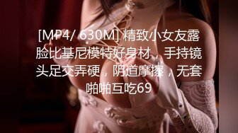 [MP4/ 630M] 精致小女友露脸比基尼模特好身材，手持镜头足交弄硬，阴道摩擦，无套啪啪互吃69