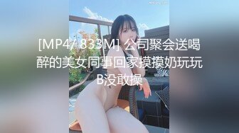 [MP4/ 833M] 公司聚会送喝醉的美女同事回家摸摸奶玩玩B没敢操